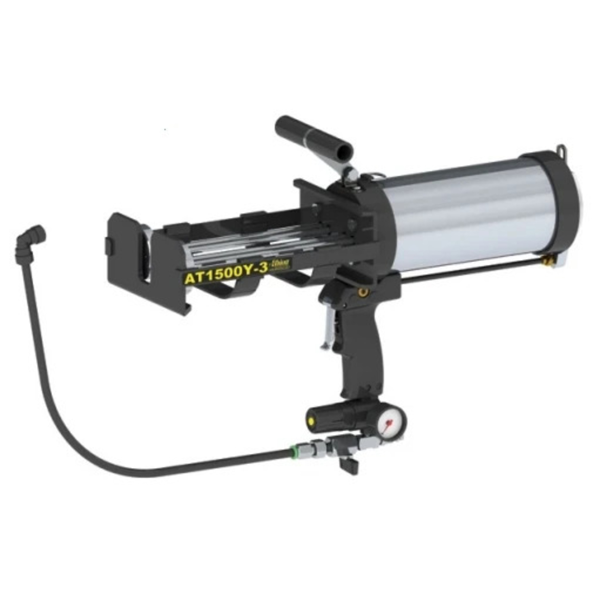 Albion AT1500Y-3 1500 Series AT Line Air-Powered Multi-Component Spray Cartridge Gun, 1:1, Standard Configuration